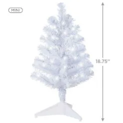 Hallmark Miniature White Pre-Lit Christmas Tree, 18.75" 6 Hallmark Miniature White Pre-Lit Christmas Tree, 18.75" -Hallmark Store Miniature White PreLit Christmas Tree 2499QSB6243 03