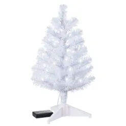 Hallmark Miniature White Pre-Lit Christmas Tree, 18.75" 7 Hallmark Miniature White Pre-Lit Christmas Tree, 18.75" -Hallmark Store Miniature White PreLit Christmas Tree 2499QSB6243 06