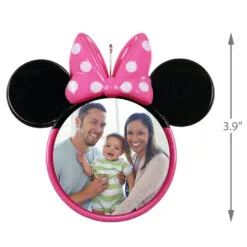 Hallmark Disney Minnie Mouse Ears Silhouette Personalized Photo Ornament -Hallmark Store Minnie Mouse Ears Shape Personalized Photo Ornament 2499QHE1963B3 03