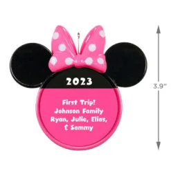 Hallmark Disney Minnie Mouse Ears Silhouette Text Personalized Ornament -Hallmark Store Minnie Mouse Ears Shape Text Personalized Ornament 2499QHE1963B1 03