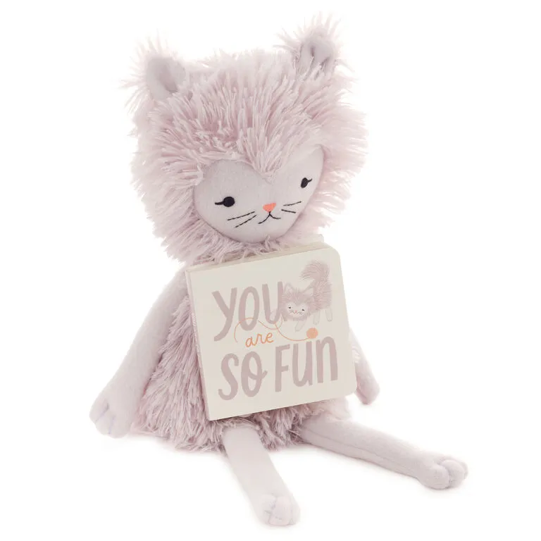 Hallmark MopTops Furry Cat Stuffed Animal With You Are So Fun Board Book 1 Hallmark MopTops Furry Cat Stuffed Animal With You Are So Fun Board Book