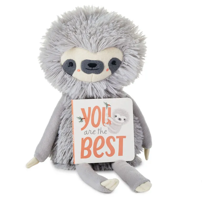 Hallmark MopTops Sloth Stuffed Animal With You Are The Best Board Book 1 Hallmark MopTops Sloth Stuffed Animal With You Are The Best Board Book