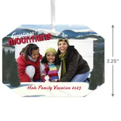 Hallmark Mountain Vacation Personalized Text And Photo Metal Ornament -Hallmark Store Mountain Vacation Personalized Christmas Ornament 1OFM1001B9 03
