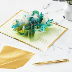 Hallmark Love Sharing Life's Adventure With You 3D Pop-Up Love Card -Hallmark Store Mountains and Trees 3D PopUp Love Card 1299LAD2890 06