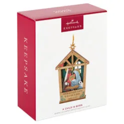 Hallmark A Child Is Born Nativity Papercraft Ornament -Hallmark Store Nativity Scene Wood and Paper Keepsake Ornament 1999QGO2759 04