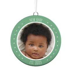 Hallmark New Baby Personalized Text And Photo Ceramic Ornament
