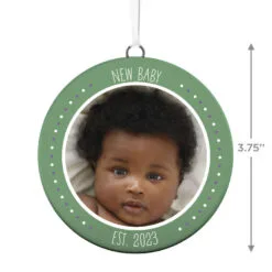Hallmark New Baby Personalized Text And Photo Ceramic Ornament -Hallmark Store New Baby Personalized Round Ceramic Ornament 1999QHE1711B31 03