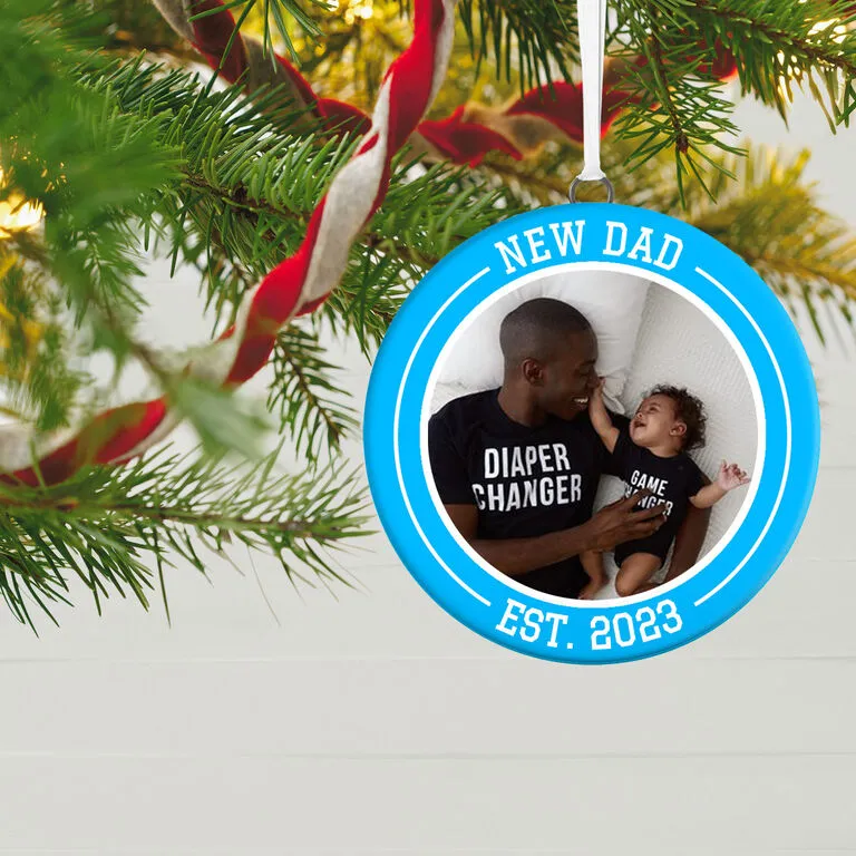 Hallmark New Dad Personalized Text And Photo Ceramic Ornament 2 Hallmark New Dad Personalized Text And Photo Ceramic Ornament - Image 2