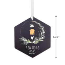 Hallmark New Home Personalized Text Metal Ornament -Hallmark Store New Home Personalized Christmas Ornament 1OFM1002B2 03