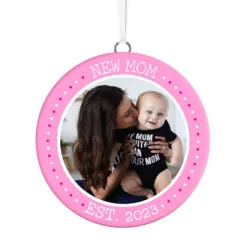 Hallmark New Mom Personalized Text And Photo Ceramic Ornament