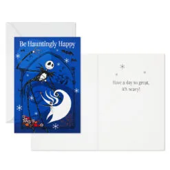 Hallmark Disney Tim Burton's The Nightmare Before Christmas Hauntingly Happy Boxed Cards, Pack Of 16 -Hallmark Store Nightmare Before Christmas Holiday Boxed Cards 5STZ1165 03