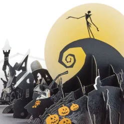 Hallmark Disney Tim Burton's The Nightmare Before Christmas Happy Nightmares 3D Pop-Up Card -Hallmark Store Nightmare Before Christmas Jack Skellington 3D PopUp Card 1499LAD2846 03