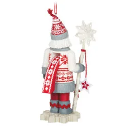 Hallmark Noble Nutcrackers Snowfall Prince Ornament -Hallmark Store Nutcracker in Sweater Keepsake Ornament 2499QXR8147 06