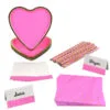 Hallmark Color Pop 60-Piece Tableware Premium Party Kit, Pink Heart