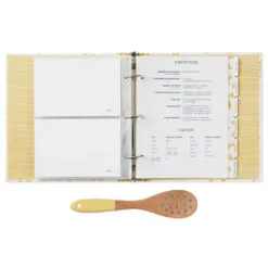 Hallmark Pasta Recipe Organizer Book With Wooden Strainer Spoon 6 Hallmark Pasta Recipe Organizer Book With Wooden Strainer Spoon -Hallmark Store PastaThemed Recipe Binder With Wood Spoon 1TOG1035 03