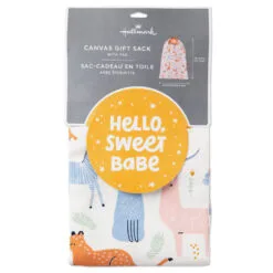Hallmark 28" Pastel Animals Large Fabric Gift Bag With Tag -Hallmark Store Pastel Animals Fabric Gift Sack With Tag 1499EGB7167 07