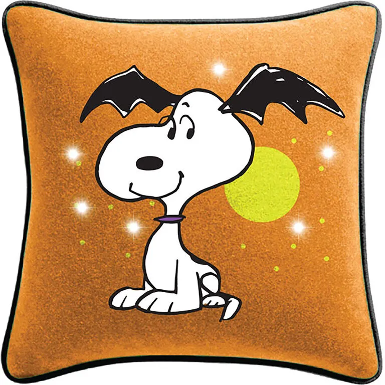 Hallmark Peanuts® Batty Snoopy Light-Up Pillow, 16.5x16.5 1 Hallmark Peanuts® Batty Snoopy Light-Up Pillow, 16.5x16.5
