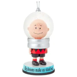 Hallmark Peanuts® Charlie Brown Big Dreams Snow Globe 6 Hallmark Peanuts® Charlie Brown Big Dreams Snow Globe -Hallmark Store Peanuts Charlie Brown Figurine Big Dreams Snow Globe 1PAJ3548 03