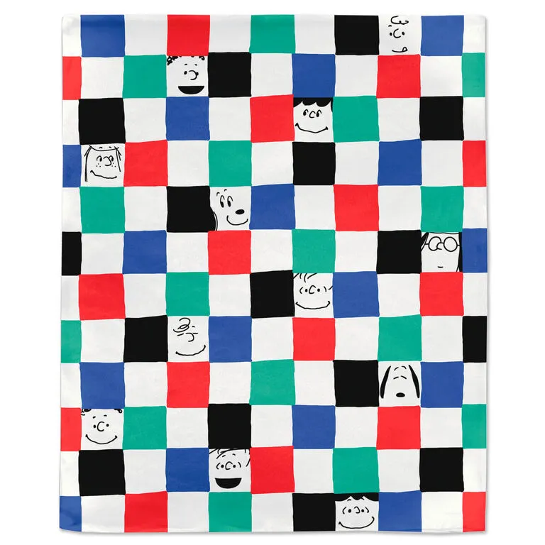 Hallmark Peanuts® Gang Checkered Throw Blanket, 50x60 3 Hallmark Peanuts® Gang Checkered Throw Blanket, 50x60 - Image 3