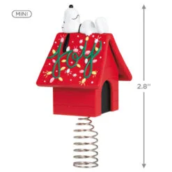 Hallmark Mini The Peanuts® Gang Snoopy Christmas Tree Topper And Tree Skirt, Set Of 2 -Hallmark Store Peanuts Snoopy Mini Keepsake Tree Skirt and Topper 2599QSB6249 03