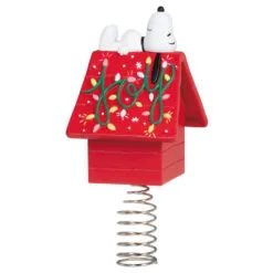Hallmark Mini The Peanuts® Gang Snoopy Christmas Tree Topper And Tree Skirt, Set Of 2 -Hallmark Store Peanuts Snoopy Mini Keepsake Tree Skirt and Topper 2599QSB6249 07