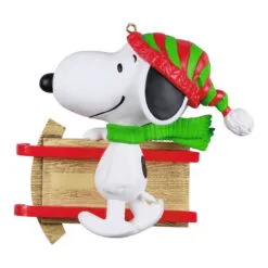 Hallmark Peanuts® Sledding With Snoopy Personalized Ornament 11 Hallmark Peanuts® Sledding With Snoopy Personalized Ornament -Hallmark Store Peanuts Snoopy With Sled Personalized Keepsake Ornament 2499QHE2002B1 06