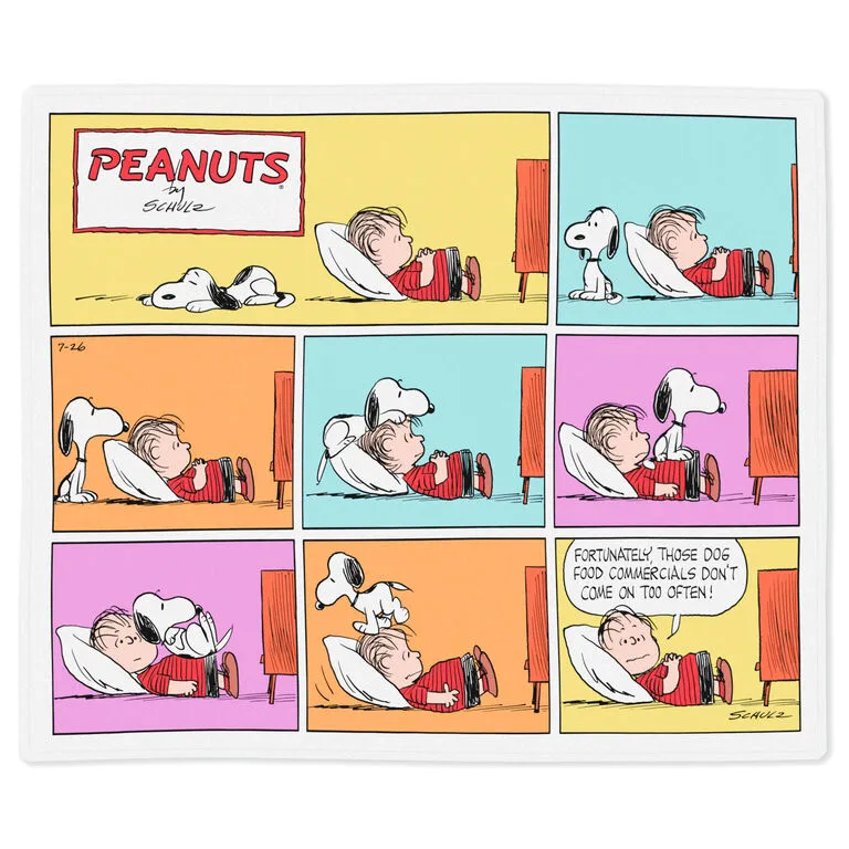 Hallmark Peanuts® Snoopy And Linus Comic Strip Throw Blanket, 50x60 3 Hallmark Peanuts® Snoopy And Linus Comic Strip Throw Blanket, 50x60 - Image 3