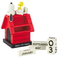 Hallmark Peanuts® Snoopy Smile Perpetual Calendar -Hallmark Store Peanuts Snoopy on Doghouse Smile Perpetual Calendar 1PAJ2127 03