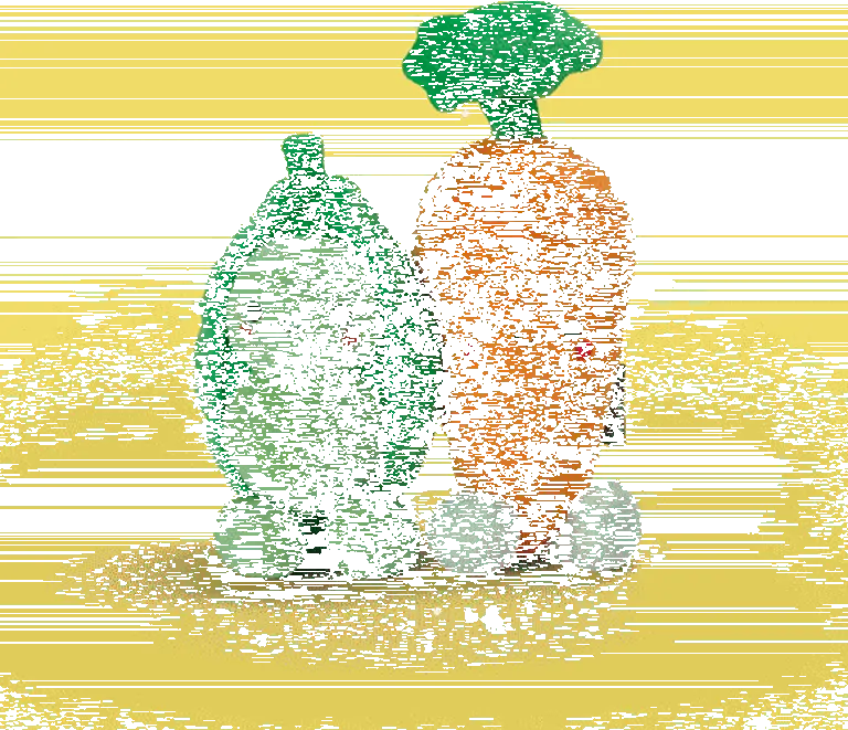 Hallmark Better Together Peas And Carrot Magnetic Plush, 4.5" 2 Hallmark Better Together Peas And Carrot Magnetic Plush, 4.5" - Image 2