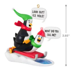 Hallmark What Did You Call Me? Ornament -Hallmark Store Penguins Sledding Keepsake Ornament 2099QGO2867 03