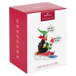 Hallmark What Did You Call Me? Ornament -Hallmark Store Penguins Sledding Keepsake Ornament 2099QGO2867 04
