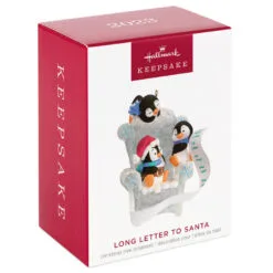 Hallmark Long Letter To Santa Penguin Ornament 9 Hallmark Long Letter To Santa Penguin Ornament -Hallmark Store Penguins in Ice Chair Keepsake Ornament 1899QGO2959 04