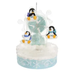 Hallmark Playful Penguins On Ferris Wheel Musical Ornament With Light And Motion