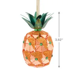 Pineapple Premium Metal Hallmark Ornament -Hallmark Store Pineapple Metal Christmas Ornament 1HDL2146 03