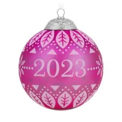 Hallmark Christmas Commemorative 2023 Glass Ball Ornament