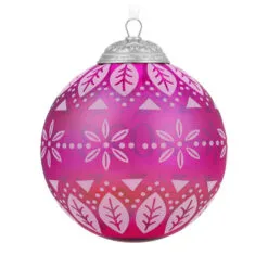 Hallmark Christmas Commemorative 2023 Glass Ball Ornament -Hallmark Store Pink Glass Ball 2023 Keepsake Ornament 2299QXR8127 06