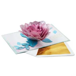 Hallmark The Special Place You Will Always Hold In My Heart Love Card 11 Hallmark The Special Place You Will Always Hold In My Heart Love Card -Hallmark Store Pink Lotus Flower 3D PopUp Love Card for Her 1299LAD2887 03