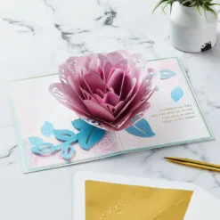 Hallmark The Special Place You Will Always Hold In My Heart Love Card 15 Hallmark The Special Place You Will Always Hold In My Heart Love Card -Hallmark Store Pink Lotus Flower 3D PopUp Love Card for Her 1299LAD2887 07
