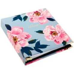 Hallmark Pink Peonies On Gray Address Book