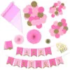Hallmark Color Pop Party Decor Kit, Pink And Gold