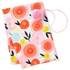 Hallmark 26" Modern Floral Fabric Gift Wrap With Elastic Band 8 Hallmark 26" Modern Floral Fabric Gift Wrap With Elastic Band -Hallmark Store PinkandOrange Floral Square Flat Wrapping Cloth 1299EJR6378 03