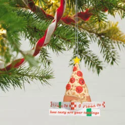 Hallmark O Pizza Tree Ornament -Hallmark Store Pizza Christmas Tree on Boxes Keepsake Ornament 1799QGO2857 02