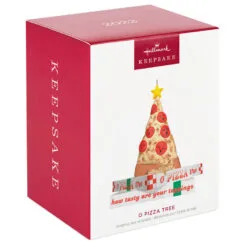 Hallmark O Pizza Tree Ornament -Hallmark Store Pizza Christmas Tree on Boxes Keepsake Ornament 1799QGO2857 04