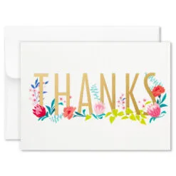 Hallmark Pretty Floral Assorted Blank Thank-You Notes, Box Of 24 12 Hallmark Pretty Floral Assorted Blank Thank-You Notes, Box Of 24 -Hallmark Store Pretty Floral Assorted Blank ThankYou Notes in Box 1499TYN2424 03