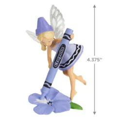 Hallmark Crayola® Periwinkle Fairy Ornament -Hallmark Store Purple Fairy With Crayola Crayon Keepsake Ornament 1899QXI7337 03