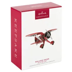 Hallmark Sky's The Limit Bulldog Racer Ornament 9 Hallmark Sky's The Limit Bulldog Racer Ornament -Hallmark Store Red Black White Airplane Keepsake Ornament 1999QXR8169 04