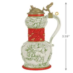Hallmark Beer Stein Special Edition 2023 Ornament -Hallmark Store Red Green and Gold Beer Stein Keepsake Ornament 1999QGO2807 03