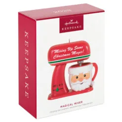Hallmark Magical Mixer Ornament -Hallmark Store Red Stand Mixer With Santa Bowl Keepsake Ornament 1699QGO2909 04
