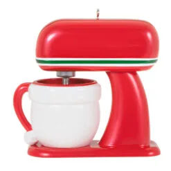 Hallmark Magical Mixer Ornament -Hallmark Store Red Stand Mixer With Santa Bowl Keepsake Ornament 1699QGO2909 06