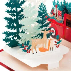 Hallmark Joy To You 3D Pop-Up Christmas Card -Hallmark Store Red Truck 3D PopUp Christmas Card 1299IXC7122 04